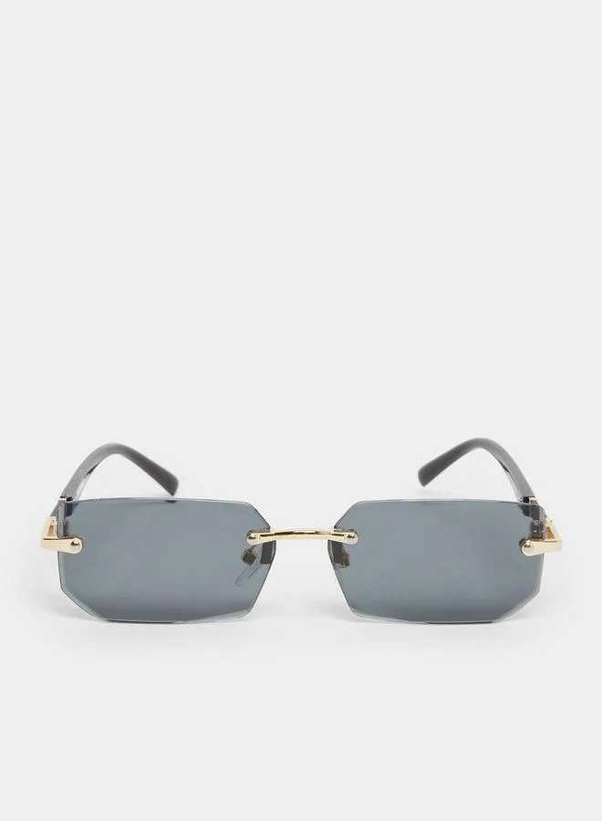 ستايلي نظارة شمسية مستطيلة بدون إطار